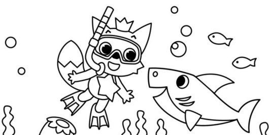 Pinkfong Baby Shark Coloring Pages
 pinkfong and baby shark coloring sheet printable
