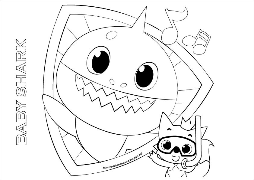 Pinkfong Baby Shark Coloring Pages
 Pinkfong Baby Shark Coloring Pages