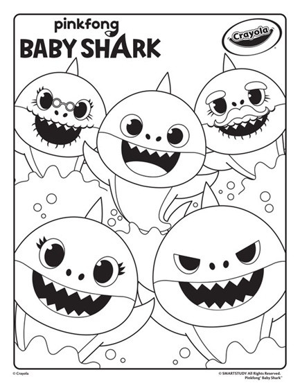 Pinkfong Baby Shark Coloring Pages
 Baby Shark Coloring Page