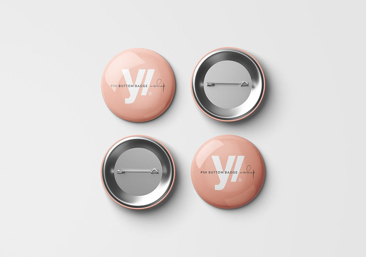 Pins Button
 Pin Button Badge Mockup on Pantone Canvas Gallery