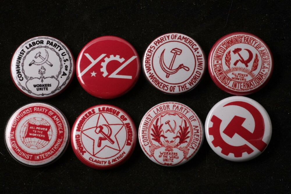 Pins Button
 munist Party USA CPUSA YCL Young League Lot Pin Badge