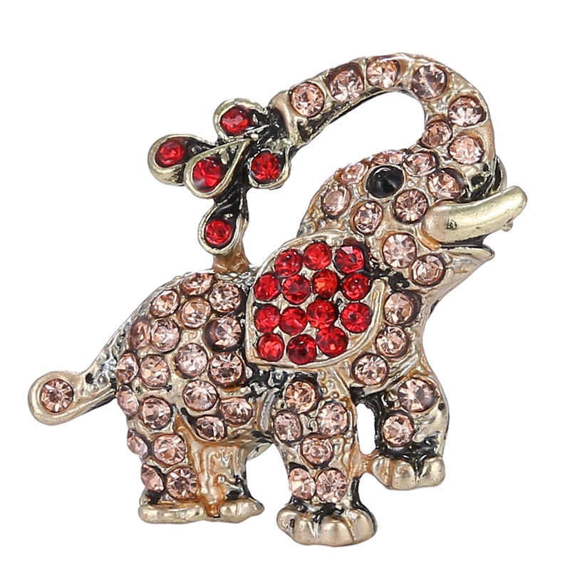 Pins Fashion
 Trendy small elephant Brooch pin crystal Rhinestone