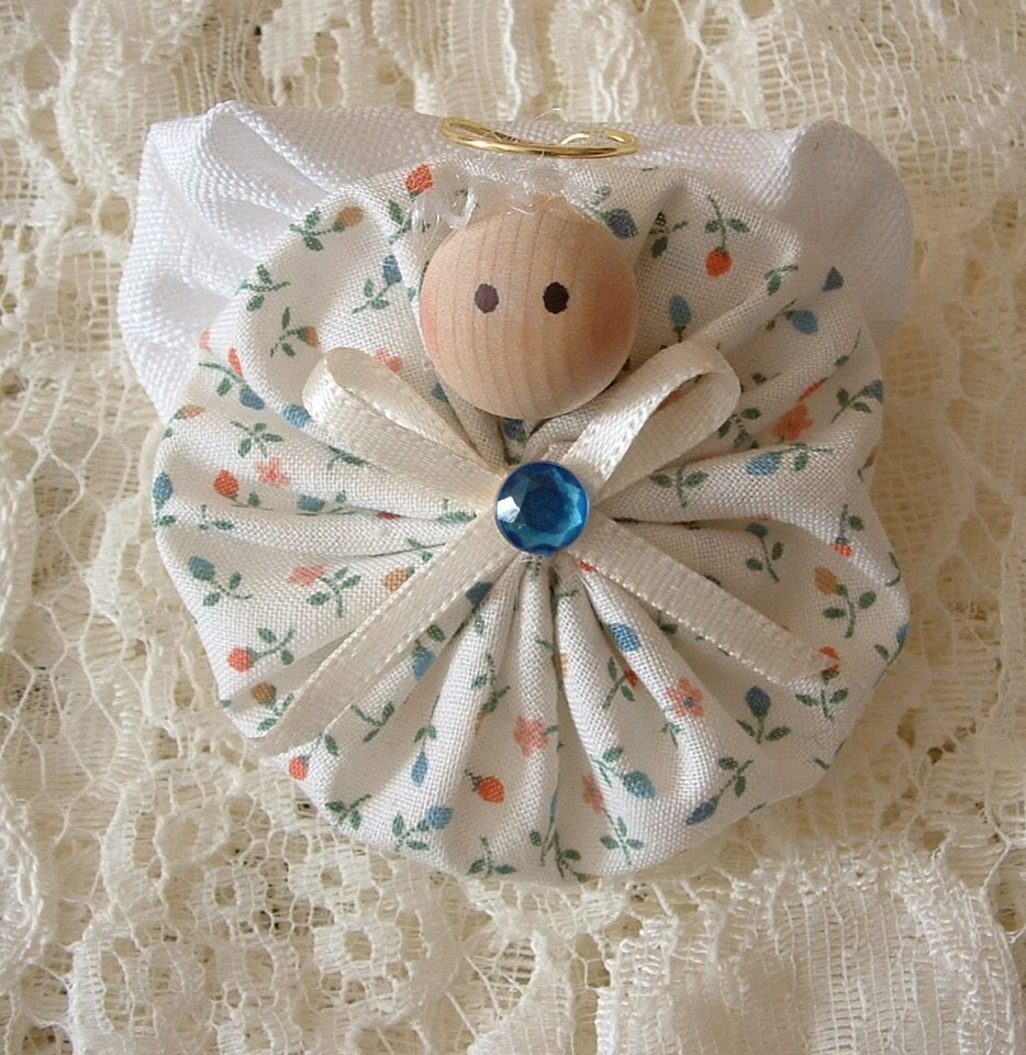 Pins Handmade
 Christmas Angel Pins Handmade Fabric Yoyo Decoration