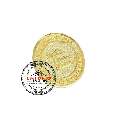 Pins Metalico
 Pin metálico dourado 328 Pins em relevo Personalizados