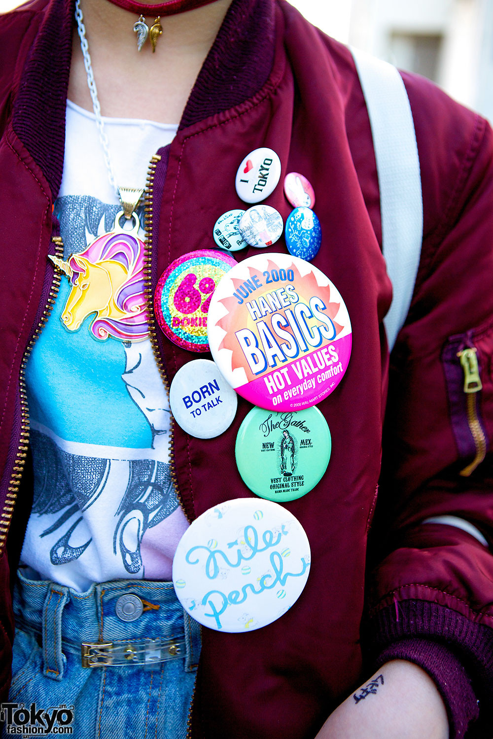 Pins On Backpack
 Scramble Market Elleanor w Pink Odango Hair Unicorn