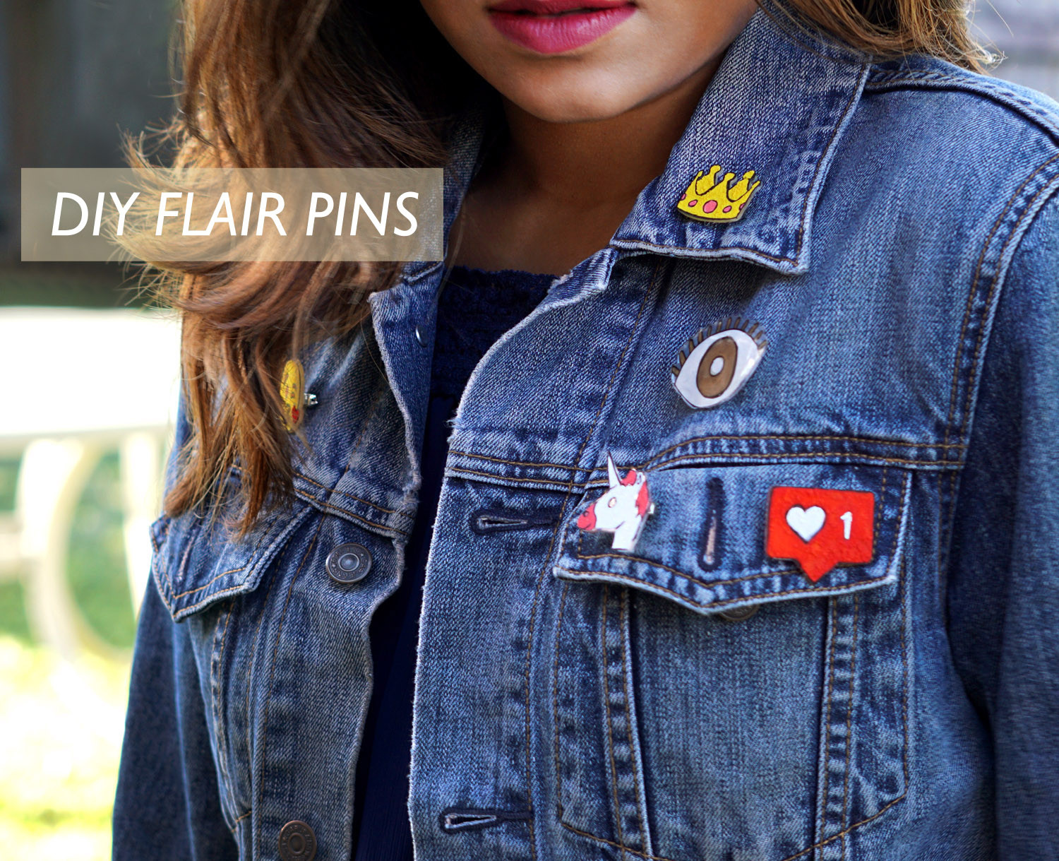 Pins On Denim Jacket
 DIY Jacket Flair Pins – Chic Stylista
