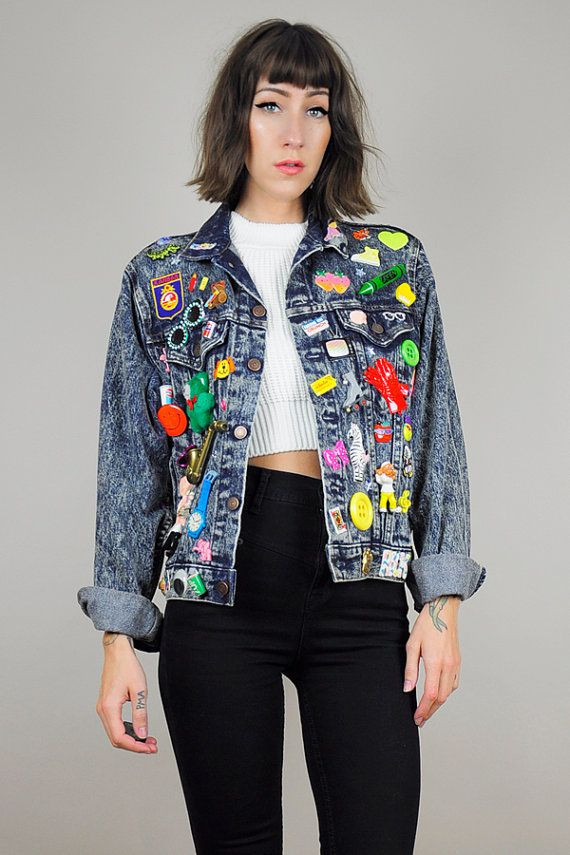 Pins On Denim Jacket
 1000 images about Pins and Patches X Vintage Fashion on