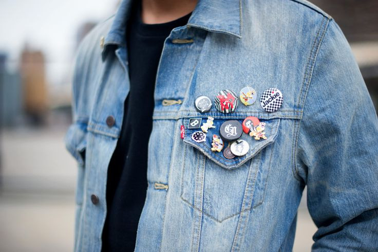 Pins On Denim Jacket
 the topic of pins that seems to be popular right now