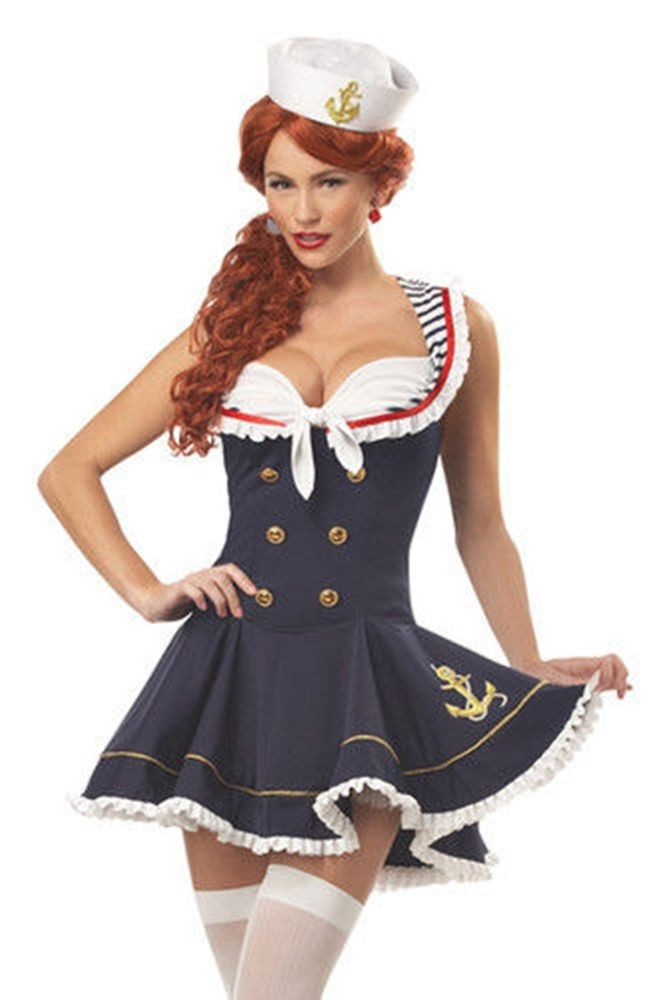 Pins Outfit
 Women Retro y Sailor Costume Navy Fancy Dress Outfit