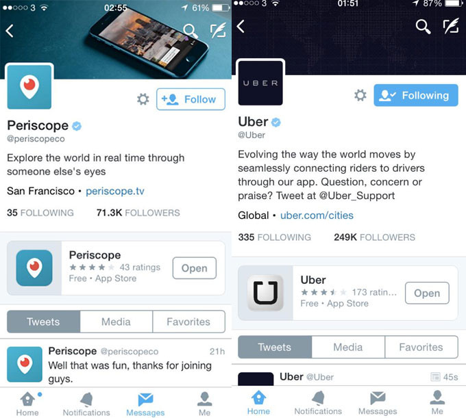 Pins Twitter
 Twitter Is Testing The Ability To Pin Apps To Brand Profiles