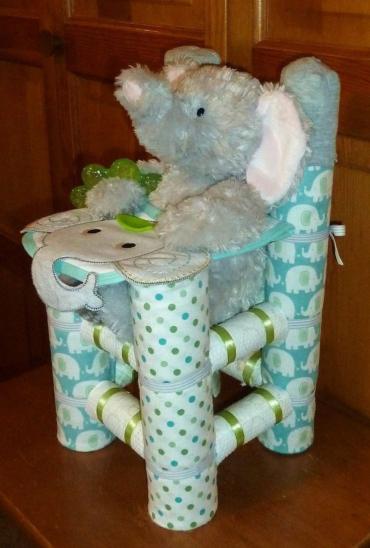 Pinterest Baby Shower Gifts
 diaper cake high chair High Chair Diaper Cake