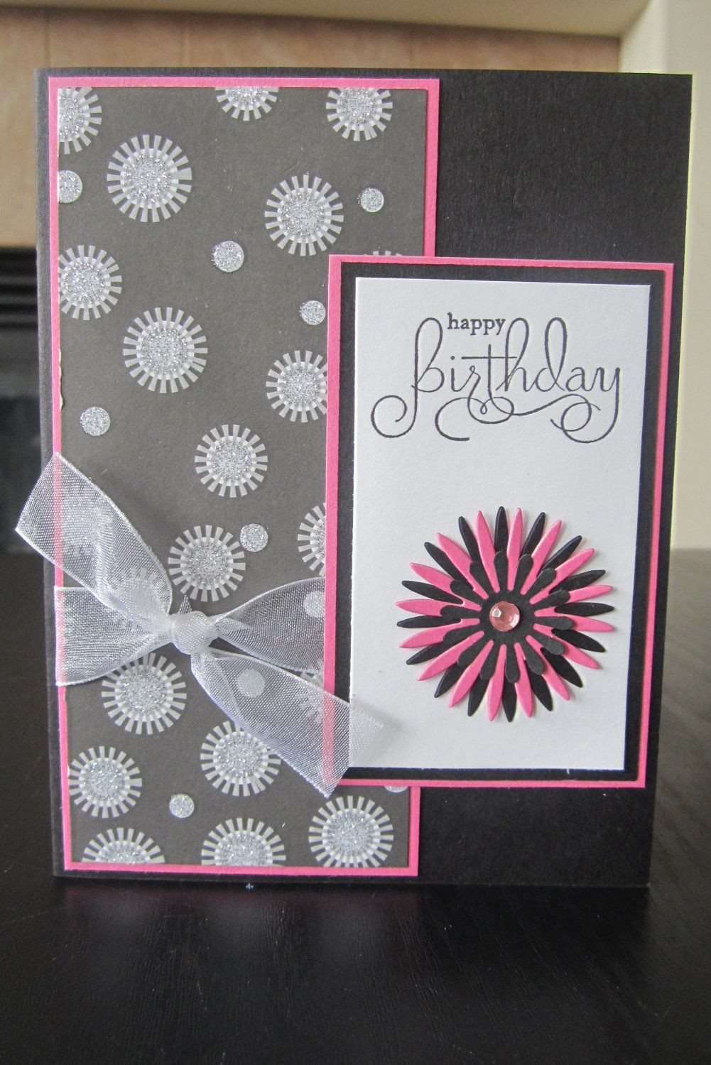 Pinterest Birthday Cards
 Happy Birthday Glitter handmade greeting Card $2 00 via