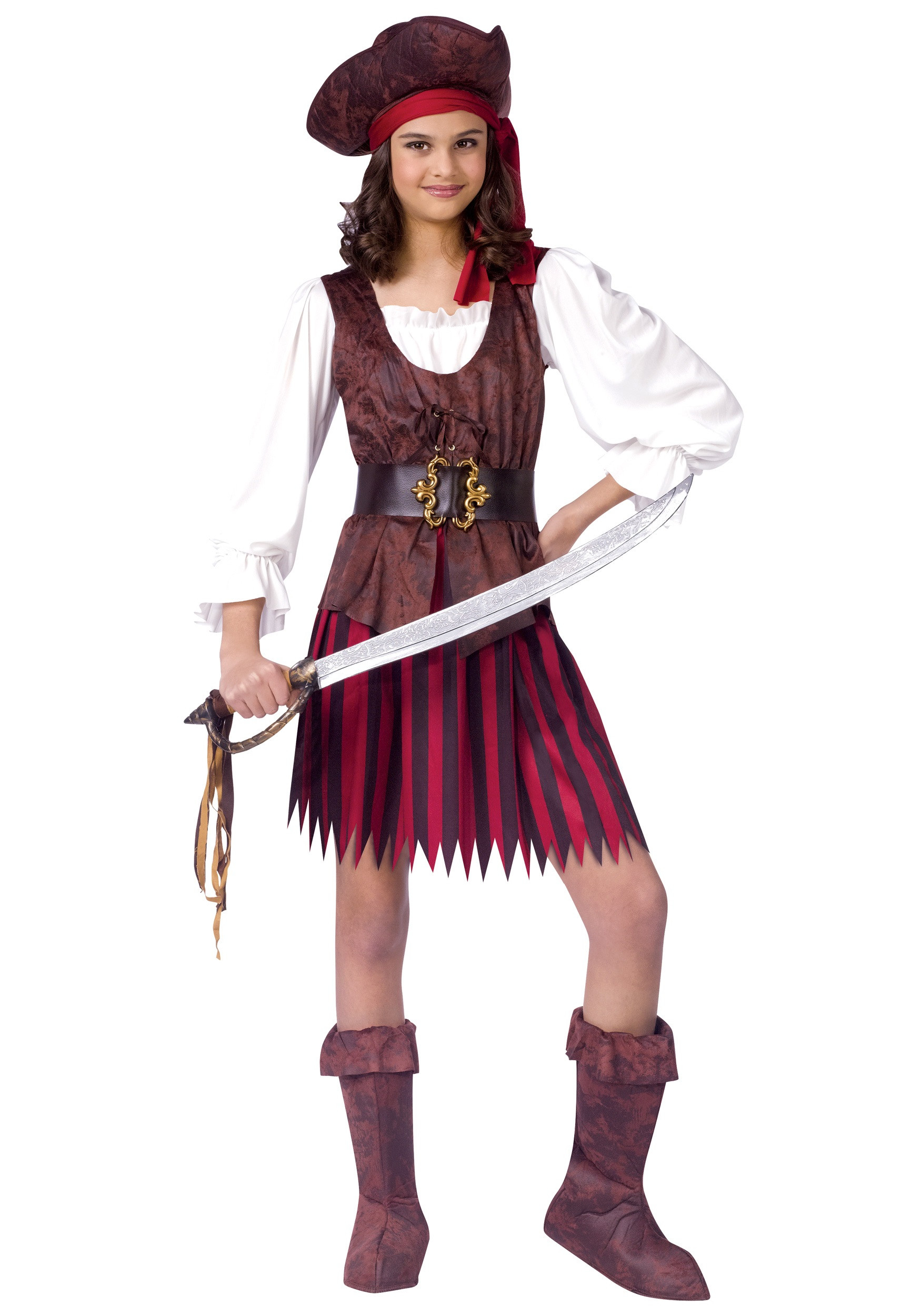 Pirates DIY Costumes
 High Seas Captain Girls Child Pirate Costume