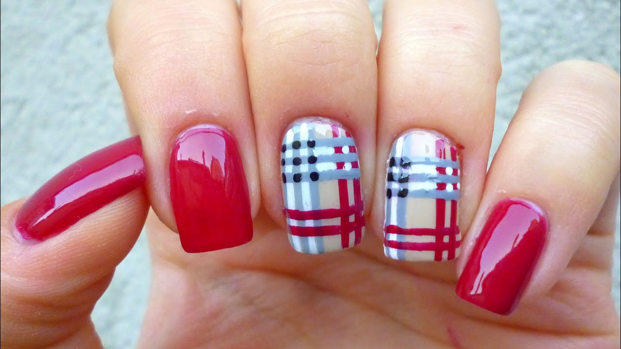 Plaid Nail Art Tutorial
 Plaid Nail Art Tutorial