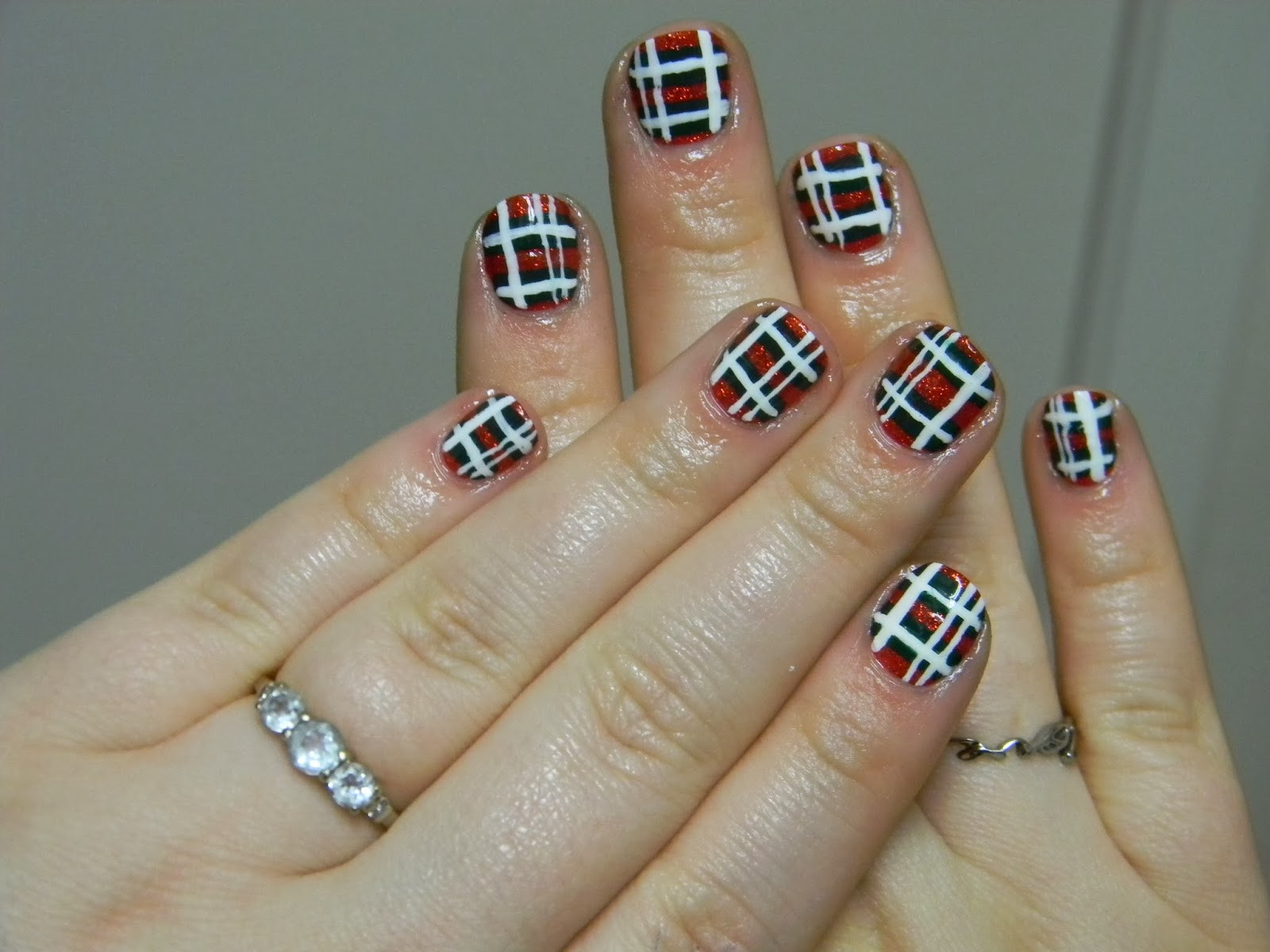 Plaid Nail Art Tutorial
 Stephanie Eva Tartan Print Christmas Plaid