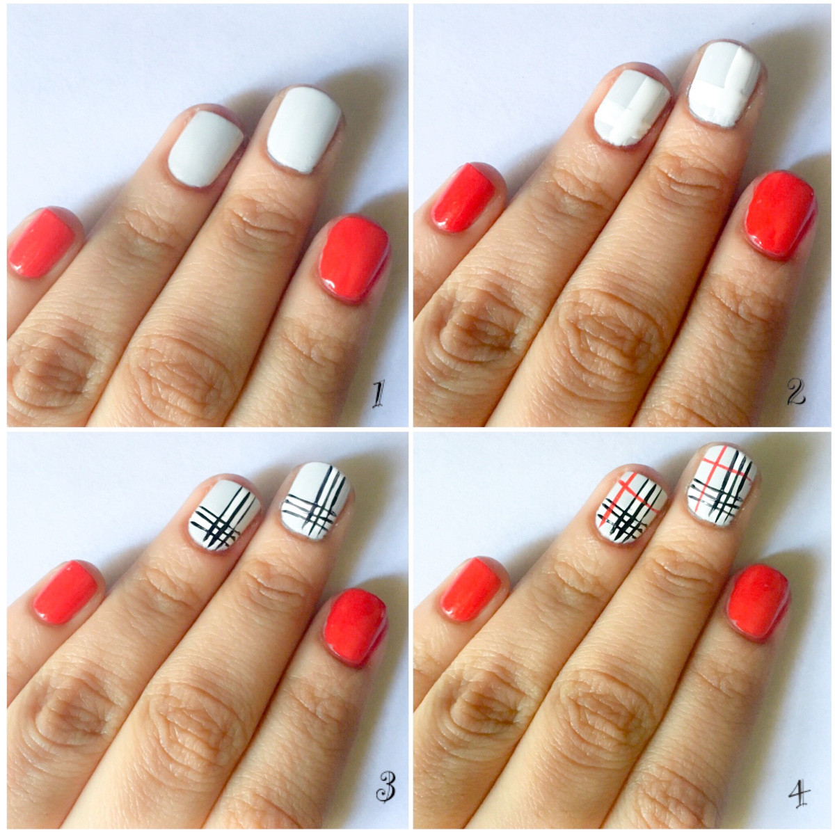 Plaid Nail Art Tutorial
 Plaid Nail Art Tutorial