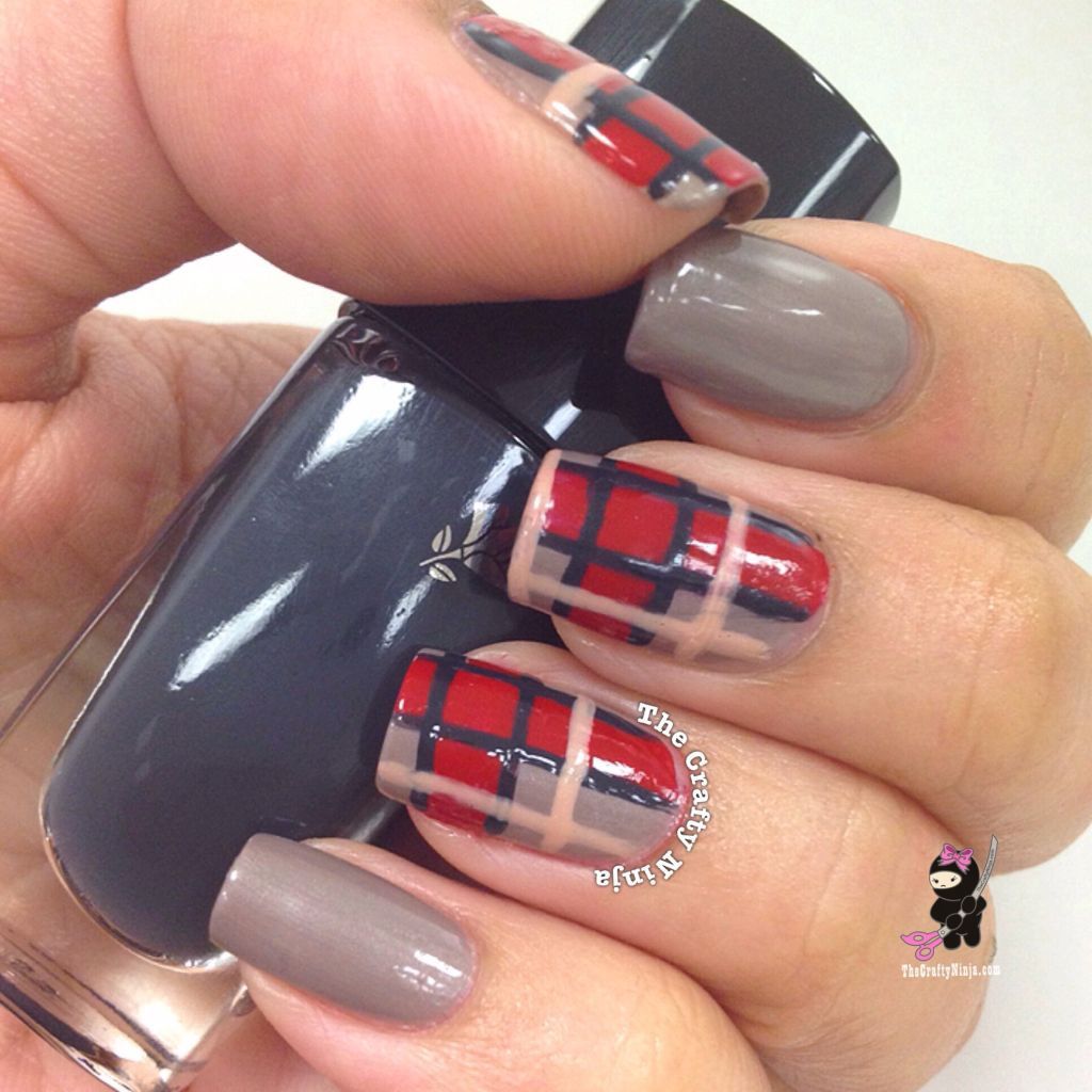 Plaid Nail Art Tutorial
 Fall Plaid Print Nails