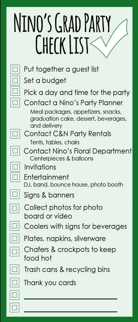 Planning A Graduation Party Ideas
 Graduation Party Planning A Checklist