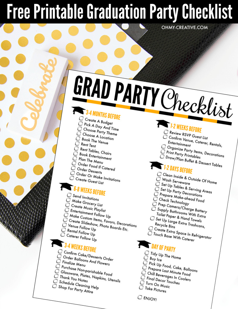 Planning A Graduation Party Ideas
 Plan the Perfect Party with a Free Printable Graduation