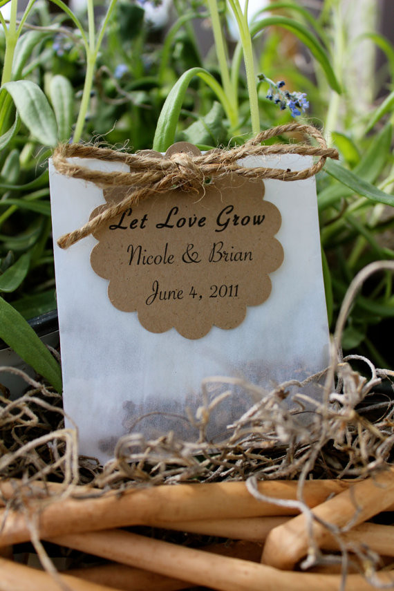 Plant Wedding Favors
 Wildflower Seed Favors Eco Friendly Wedding