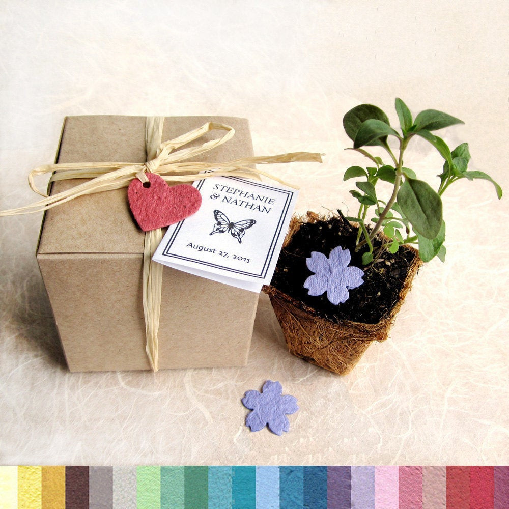 Plant Wedding Favors
 30 Flower Seed Wedding Favors Box Planting Kit with Plantable