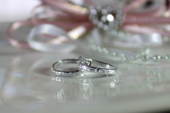 Plastic Wedding Rings
 Items similar to 24 3 4" Vintage Inspired Silver Plastic