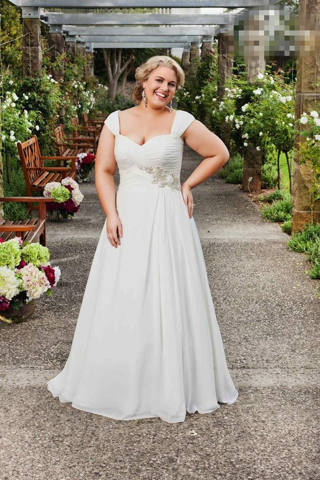Plus Size Dresses For Wedding
 2015 Spring Cheap Plus Size Garden Wedding Dresses Cap