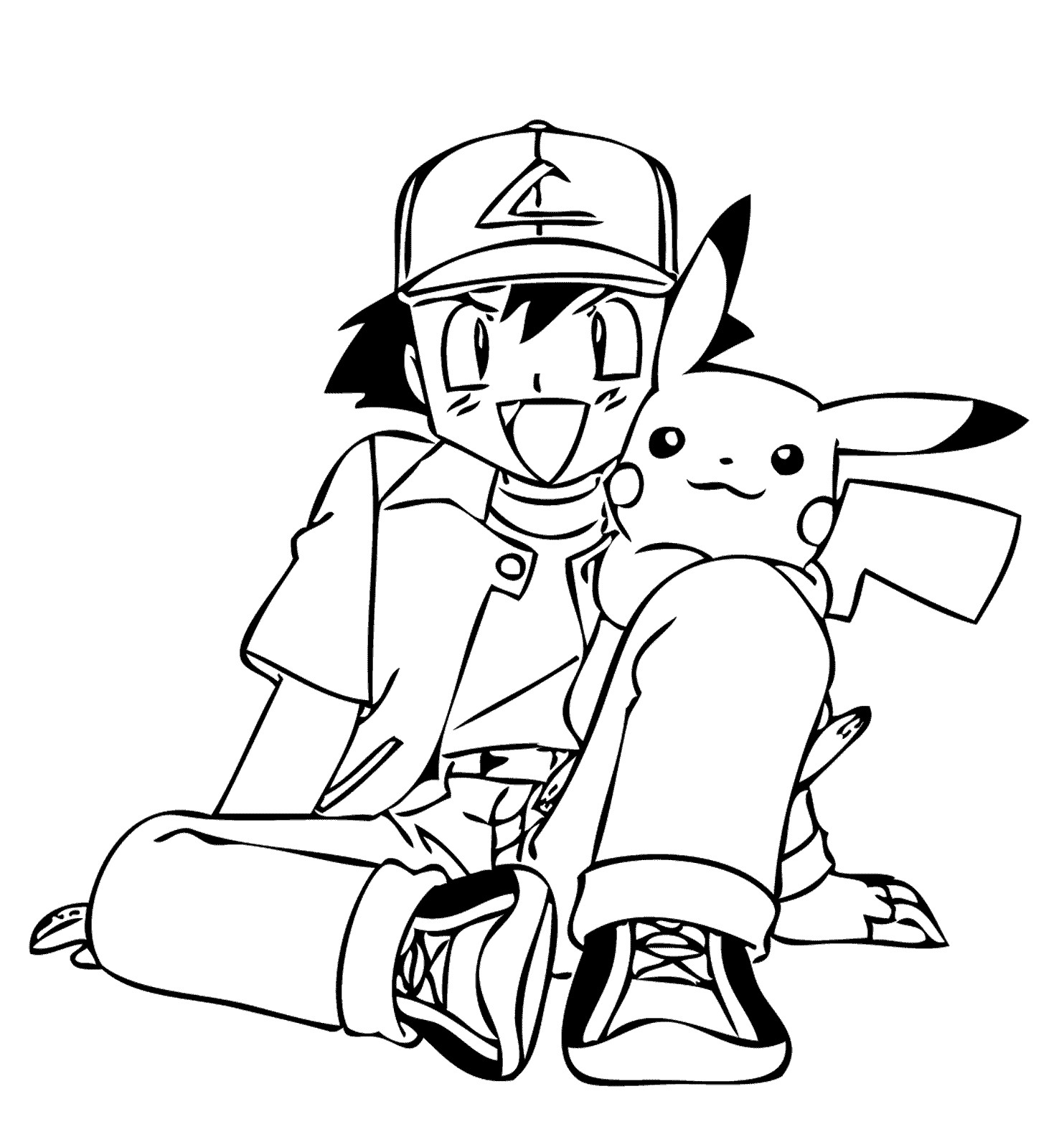 Pokemon Coloring Pages For Boys
 Friends from Pokemon anime coloring pages for kids