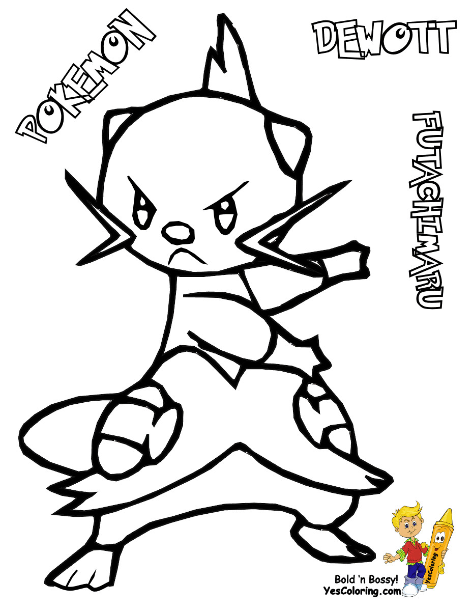 Pokemon Coloring Pages For Boys
 Sharp Pokemon Black White Coloring