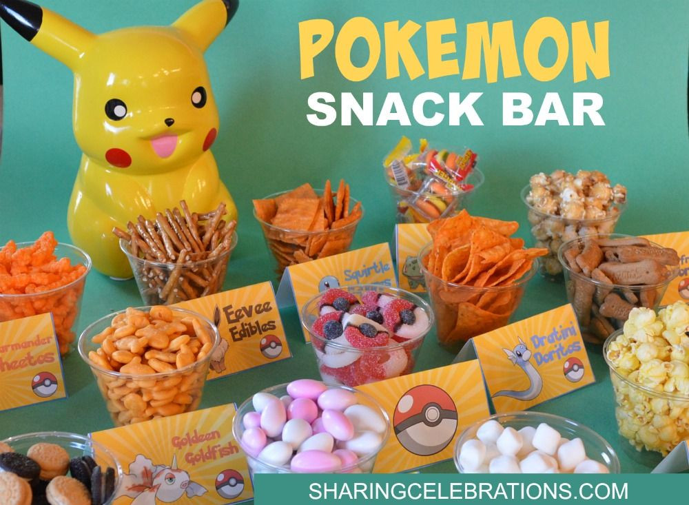 Pokemon Party Food Ideas
 Pokemon Snack Bar