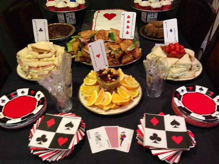 Poker Party Food Ideas
 Casino Royale theme party food high roller ham sandwiches