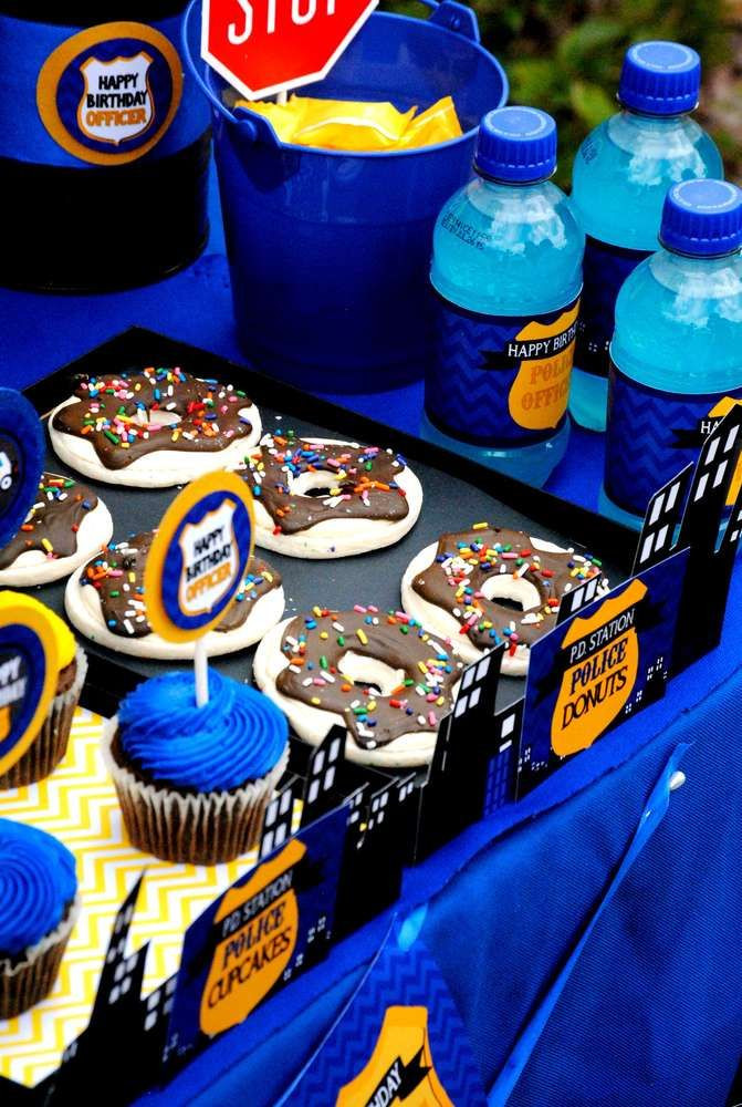 Police Birthday Party Ideas
 Cop Birthday Party Ideas Cupcakes