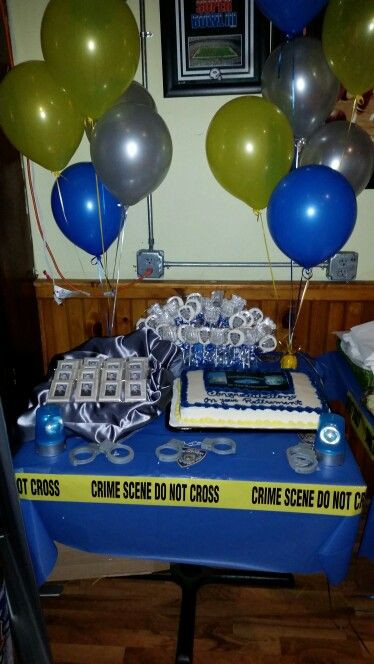 Police Graduation Party Ideas
 Cake Table in 2019
