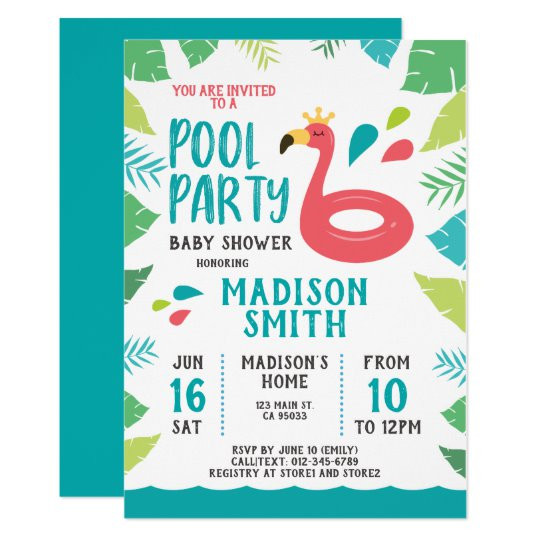 Pool Party Baby Shower Invitations
 Tea Party Baby Shower Invitation