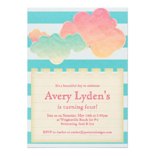 Pool Party Baby Shower Invitations
 SummeR Beach Pool Party Baby Shower Bridal Invite 5" X 7