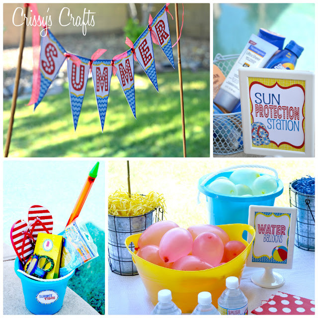 Pool Party Craft Ideas
 Crissy s Crafts School s Out SPLISH SPLASH Pool Party