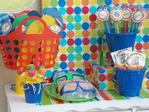 Pool Party Ideas For 8 Year Olds
 kid pool party ideas Colorful Summer Pool Bash