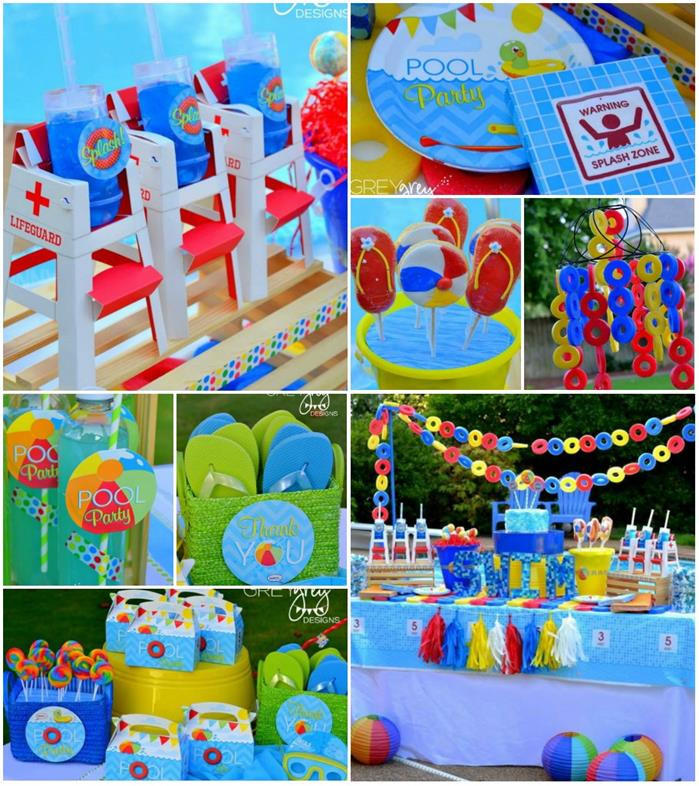 Pool Party Ideas For Birthdays
 Kara s Party Ideas Summer Pool Party Ideas Planning Cake