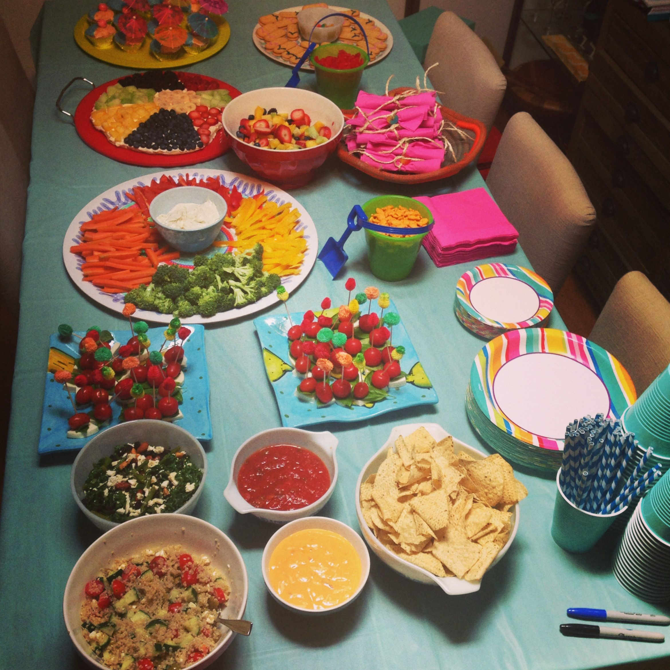 Pool Party Ideas For Food
 Adult pool party food table