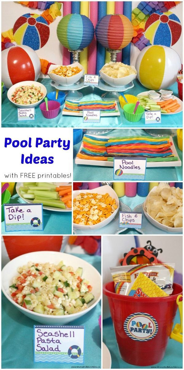 Pool Party Ideas For Food
 Pool Party Printables Free