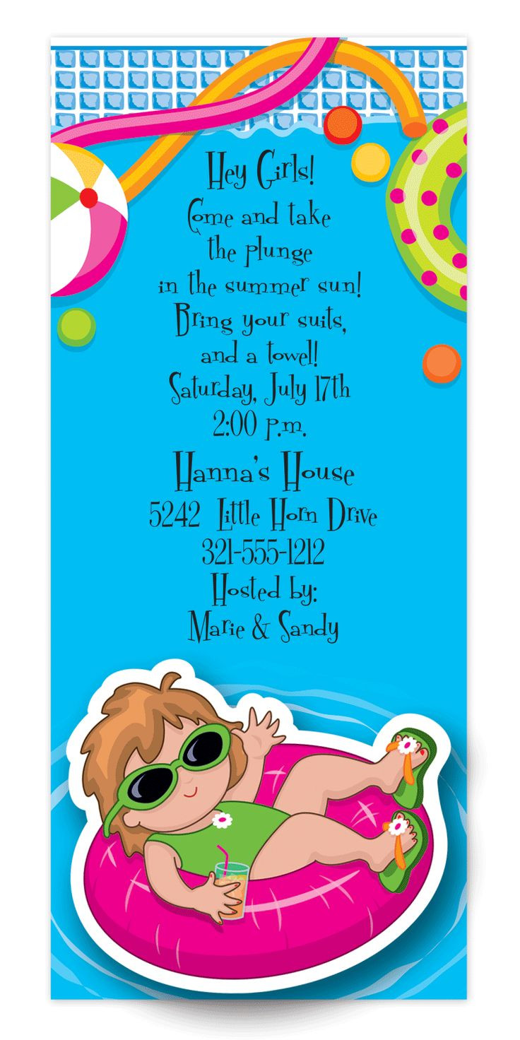 Pool Party Invitations Ideas
 71 best Pool Party Invitations images on Pinterest