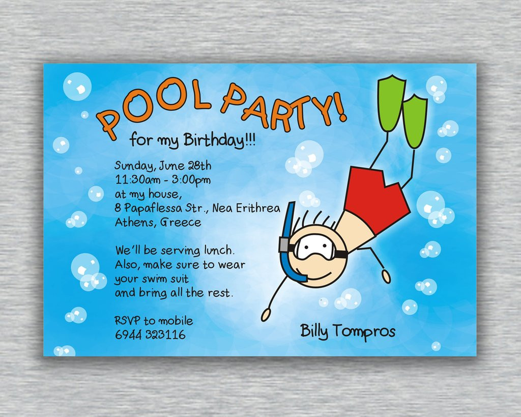 Pool Party Invitations Ideas
 Pool Party Invitation Ideas