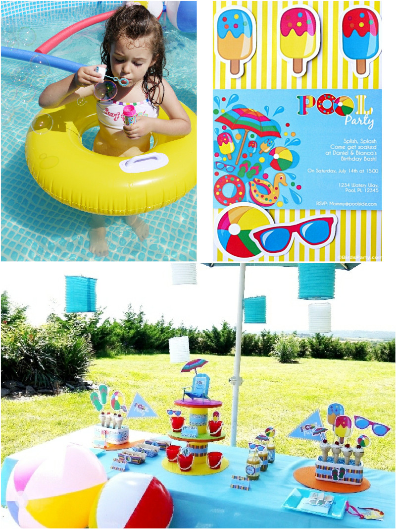 Pool Party Themes For Kids
 Pool Party Ideas & Kids Summer Printables Party Ideas