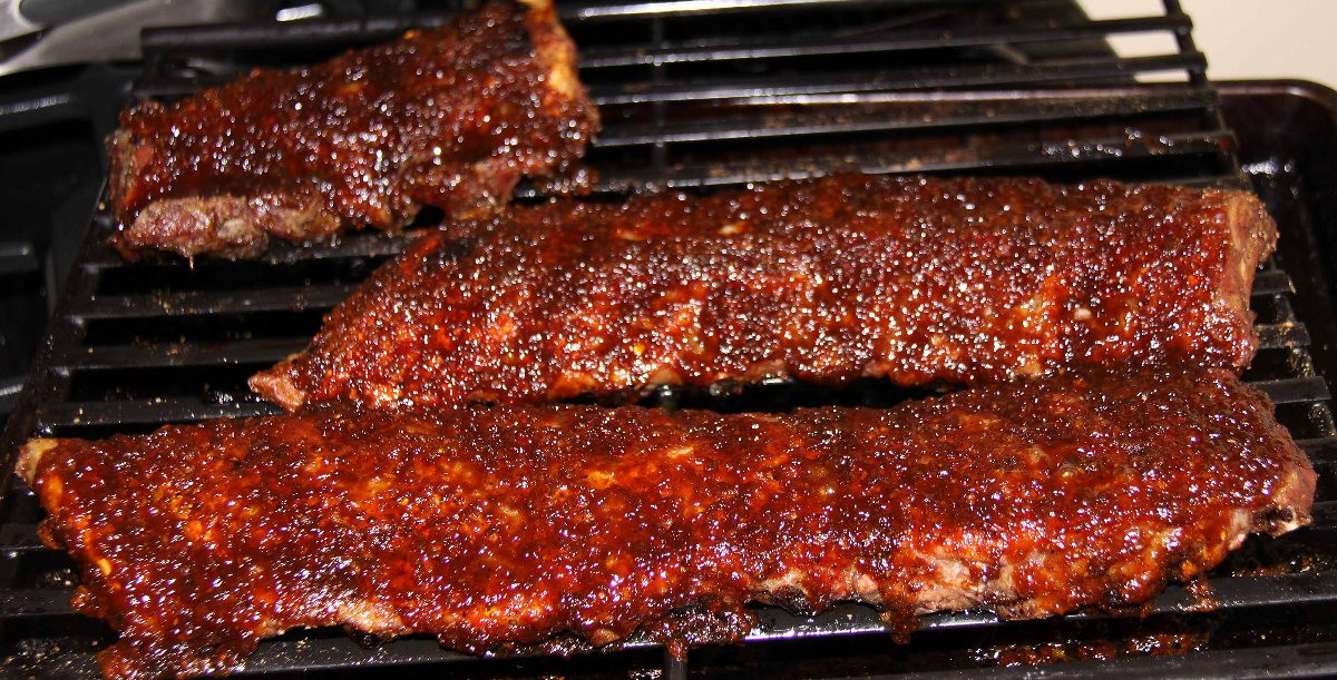 Pork Back Ribs Grill
 Baby Back Pork Ribs with Barbeque Sauce BigOven