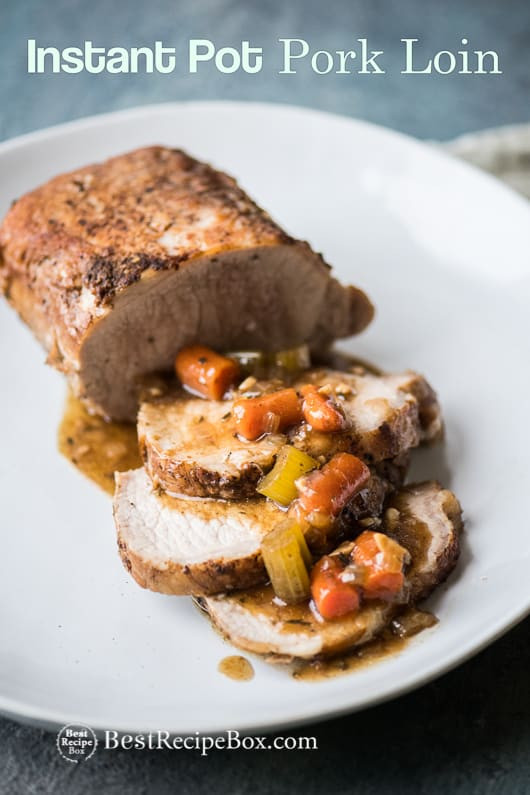 Pork Loin Instant Pot Time
 Instant Pot Pork Roast with Ve ables and Gravy in