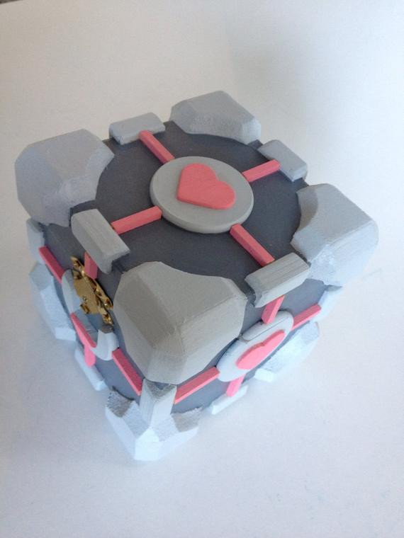 Portal Wedding Rings
 Items similar to panion Cube Wedding Ring Box Handmade