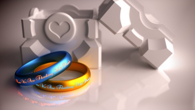 Portal Wedding Rings
 50 Geeky Wedding Ideas & Themes InfiniGEEK