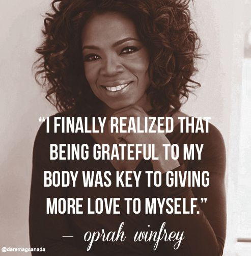Positive Plus Size Quotes
 Oprah Body Positive Quote • Curvy Quote • Inspirational
