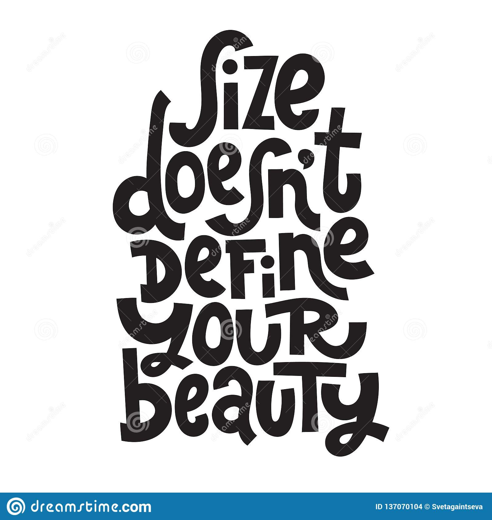 Positive Plus Size Quotes
 Body positive quotes stock vector Illustration of plus