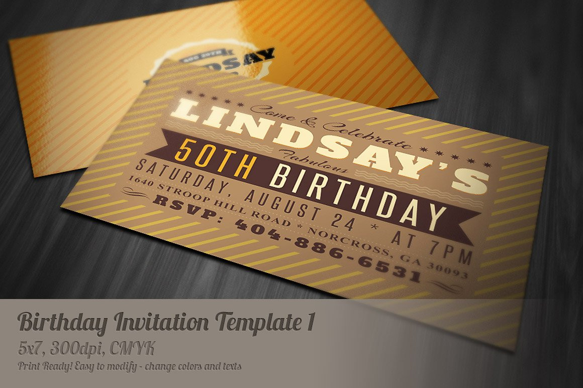 Postcard Birthday Invitations
 Retro Birthday Invitation 1 Postcard Templates